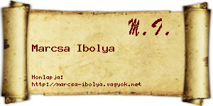 Marcsa Ibolya névjegykártya